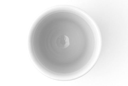 Ikkon Sake Cup, White, Round