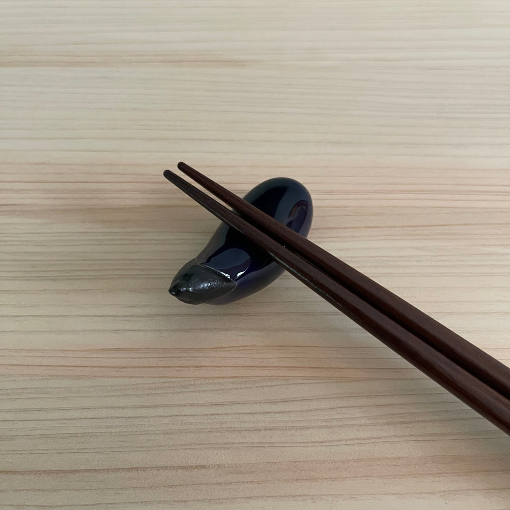 Eggplant Chopstick Rest