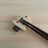 Christmas Tree Chopstick Rest, White