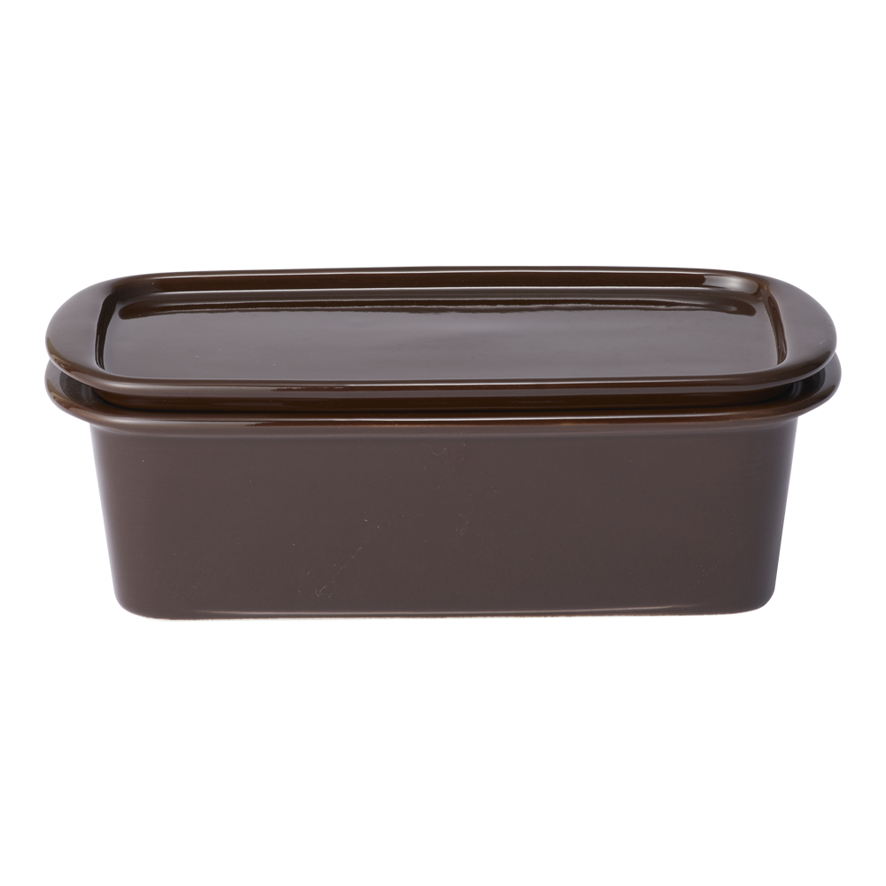 Medium Ceramic Canister, Dark Brown