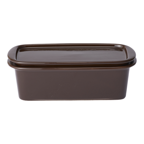 Medium Ceramic Canister, Dark Brown