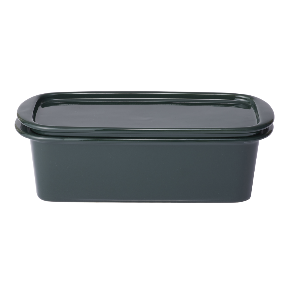 Medium Ceramic Canister, Dark Green