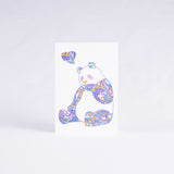 Pandorable Card, Colorful Print Panda Card